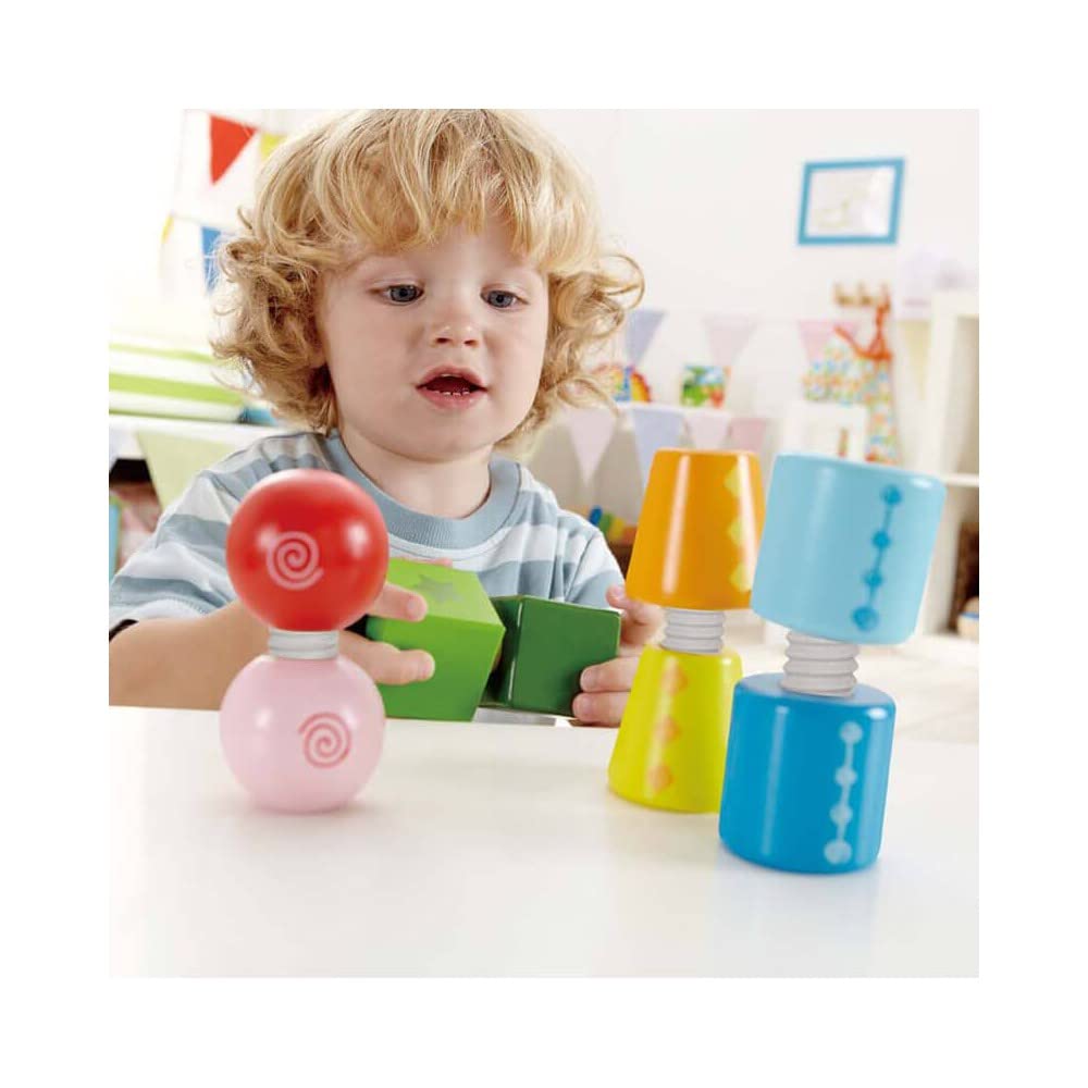 Hape Twist And Turnables Wooden Building Block Learning Set