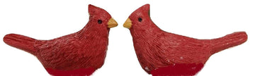 Blossom Bucket Set Of 2 Mini Red Birds-Cardinals