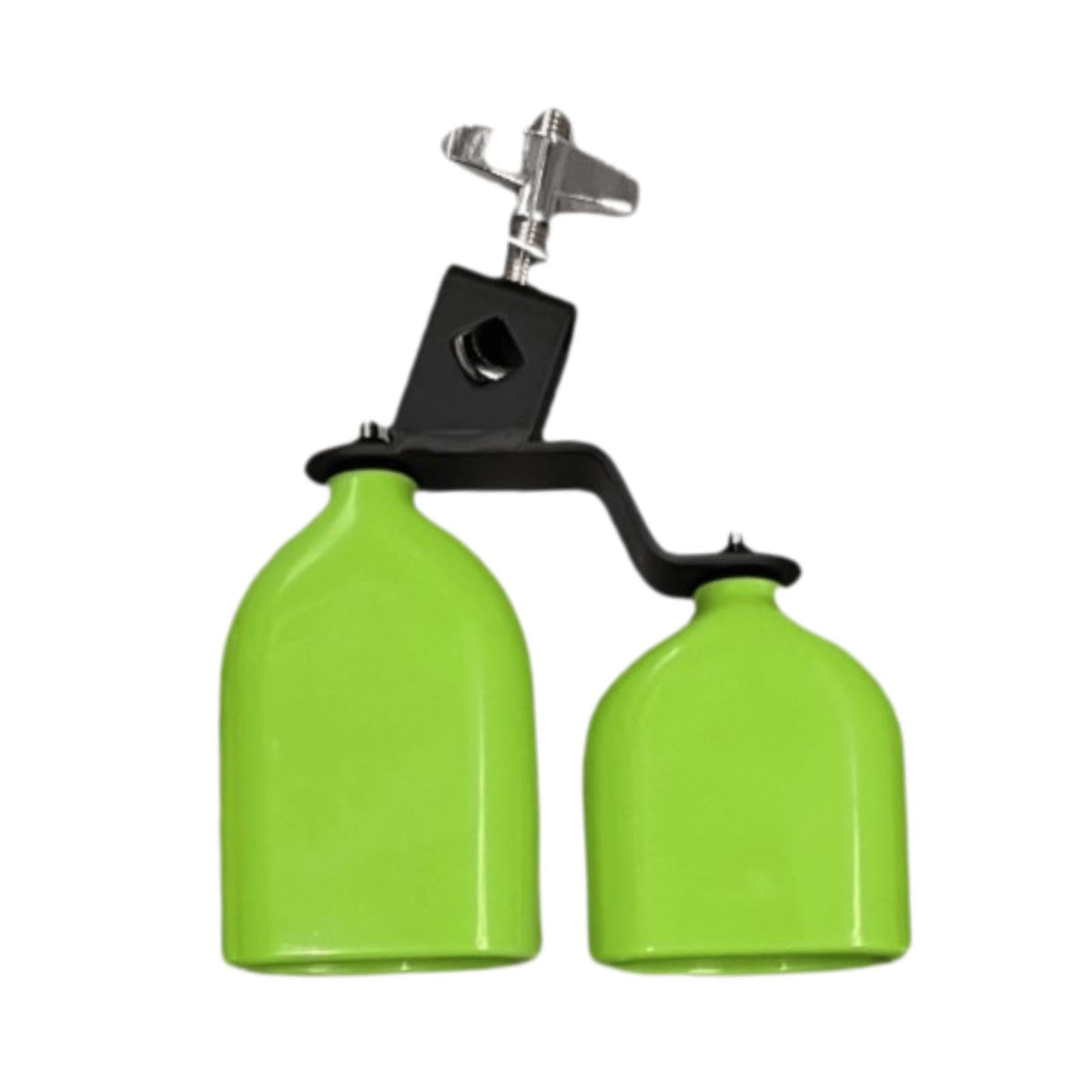 Merishopp High And Low Tone Cowbell Musical Percussion Block For Teaching School Bands Green | Bells & Chimes | Orchestral Percu