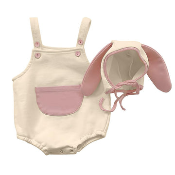 Agqt Infant Baby Girls Bunny Outfit Set 1St Easter Romper Halloween Costume Overalls With Rabbit Ear Hat Size 6-12 Months(73)