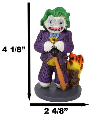 Ebros Day Of The Dead Pinheadz Monster With Voodoo Stitches Figurine Halloween Collectible Toy Fantasy Mythical Beings Undead Apocalypse Horror (Joker Clown Arch Villain)