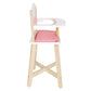 Hape Wooden Highchair For Babydoll| Fits Dolls Up To 20 Inch| Wooden Doll Play Furniture For Kids
