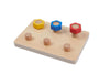 Wooden Toys For Toddlers 1 2 3 Years Old Jumbo 3 Color Wooden Nuts And 6 Bolts On Board,Wooden Puzzle Stacking Toys For Occupati