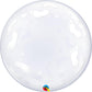 Pioneer Balloon Company Bubble Balloon, 22, Clear-White