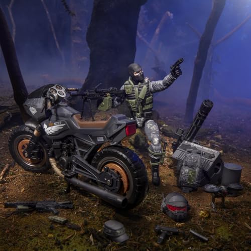 G.I. Joe Classified Series #127 Night Force Jason Shockwave Faria 6" Action Figure with Night Pursuit Cycle - Multicolor, Model F94375L00