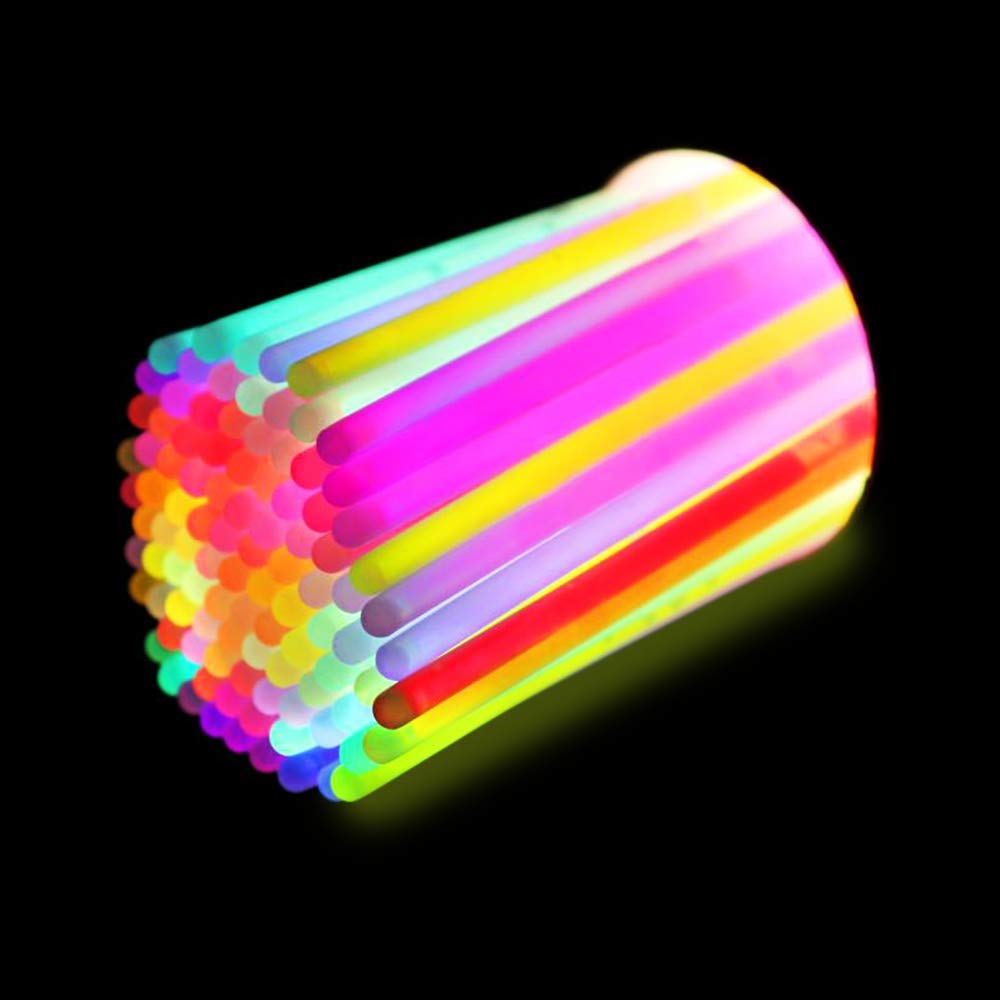 Joyin 400 Pcs 8' Glowsticks, Bracelets Necklaces, Glow In The Dark Party Favors, Easter, Christmas, Halloween Supplies Pack, Football Party Supplies