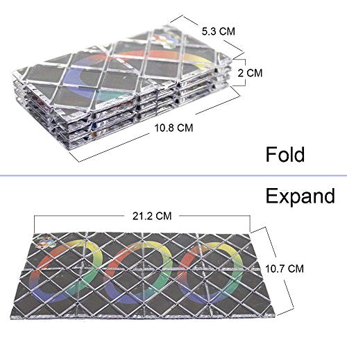 Goodplay Mozhi Lingao 8 Panels 3 Rings Magic Folding Puzzle Cube Twisty Black