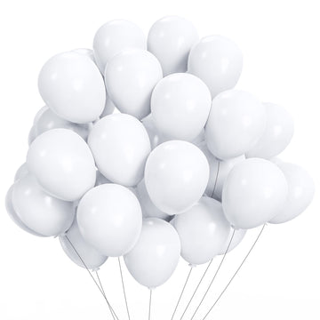 Kalor 5 Inch White Balloons,100 Pcs Matte Latex Balloons, White Party Balloons For Garland Arch,Happy Birthday Party, Baby Shower Decorations, Wedding Decorations