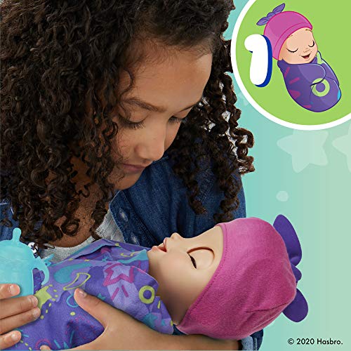 Baby Alive Baby Grows Up (Dreamy) - Shining Skylar Or Star Dreamer, Growing And Talking Baby Doll, Toy With 1 Surprise Doll And 8 Accessories, Blue