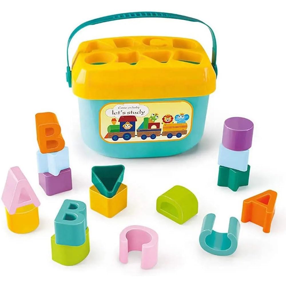 Zinnia Blocks Game For Kids, Shape Sorter Toy With Abcd Blocks, Early Educational & Learning Alphabet Building Blocks For Kids (