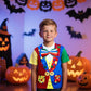 Cosland Boys' Clown Costume For Kids Halloween Shirt, Multicolor, Large