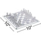 Gamie enhanced Glass Chess Set  10 Inch - Elegant Design - Durable Build - 32 Frosted and Clear Pieces - Felted Bottoms - Easy to Carry - Stable & Fully Functional for Chess Lovers