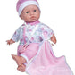 Jc Toys La Baby Caucasian 11-Inch Small Soft Body Baby Doll La Baby | Washable |Removable White & Pink Floral Outfit W/Hat, Pacifier & Blanket | For Children 12 Months +