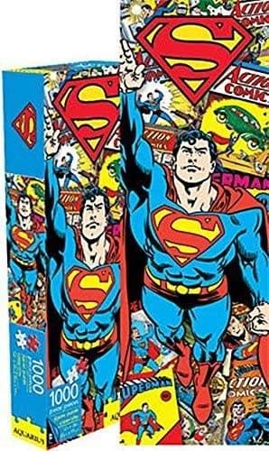 AQUARIUS Superman Retro 1000 Piece Jigsaw Puzzle, 10" Multi-colored, Model 73027, Plastic