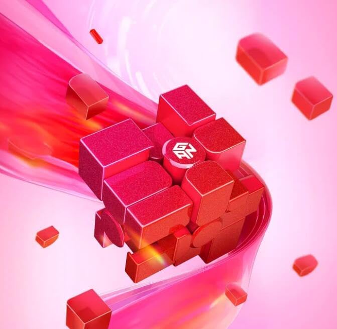 Cuberspeed gan Mirror Cube red UV Coated Speed Cube Fuchsia Red Gan Mirror Blocks Magnetic Cube Puzzle
