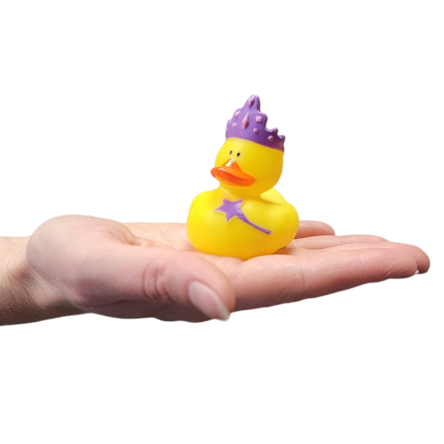 Cool Rubber Duckies For Girls Pink And Purple Princess Star (2') Standard Size. (12 Pack) Cute Duck Bath Tub Pool Toys. (Princess Rubber Ducks)