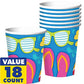 AmscanSummer Splash Party Cups, 9 oz., 18 Ct.