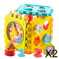 CALANDIS?2xNumber and Shape Blocks Cube Fun Training Interactive Sorter Puzzle Toys | Preschool Toys & Pretend Play