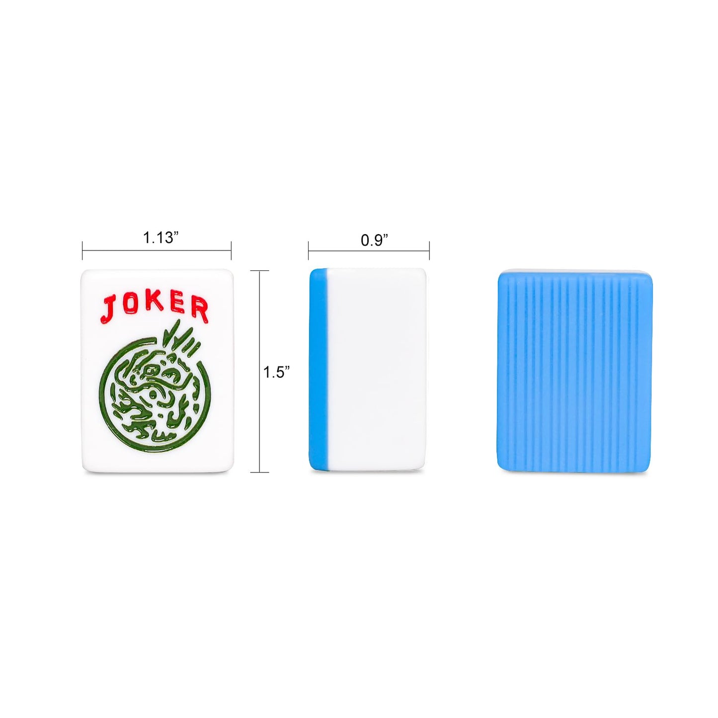 GUSTARIA American Mahjong Game Set, Mahjong Tile Set with 166 Numbered Large Tiles (1.5'', Blue), Mahjong Tiles Set with Brown C