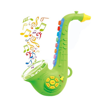 DUCHAOXIAN Toy Saxophone Toy Trumpet Clarinet Toy Saxaboom Kids Instruments with Light & Music Early Education Toy, for 3 4 5 6 