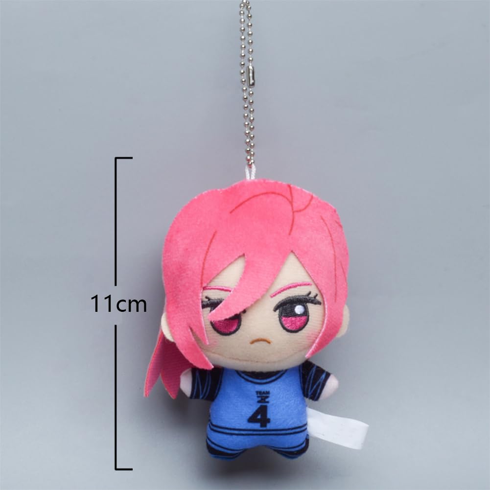 LUNK Anime Plush Figures 4.3'' Cute Seishiro Nagi/Isagi Yoichi/Reo Mikage Soft Stuffed Figure Pendant Bag Accessories