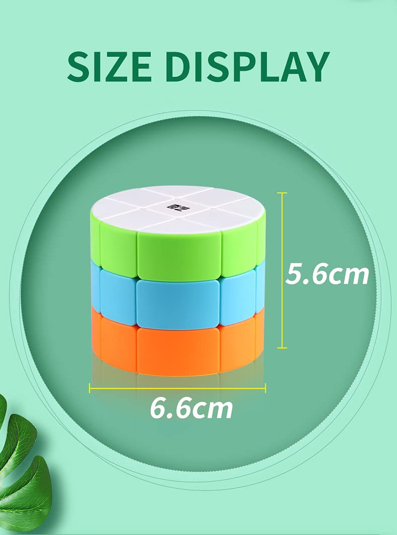 D Eternal Cylinder Cube 3X3X3 Barrel High Speed Stickerless Magic Cube, Kid'S Puzzle Cube, 1 Count, 6 Cm X 5 Cm, Age 3+