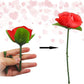 Sndperiexam 5Pcs Red Folding Rose/Rose Appearing Magic Tricks Flower Appearing Close Up Stage Street Magic