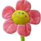 Colorful Plush Flower Bouquet with Bendable Stems, Happy Smiley Face Sunflower Plushie Gift for Kids, Baby Girls & Toddlers (Pin