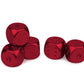 DS.DISTINCTIVE STYLE Aluminum Alloy Dice 5 Pieces 16mm Portable Metal Dices with Case 6 Sided Dice for Party Game (Red Rectangle