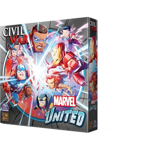 Cmon Marvel United: Civil War Expansion - Tabletop Miniatures Strategy Game, Cooperative Superhero Game For Kids & Adults, Ages