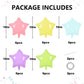 TONIFUL 30Pcs 18 Inch Large Pastel Colorful Star Shape Foil Balloons Big Stars Helium Mylar Ballons for Birthday Wedding Baby Sh