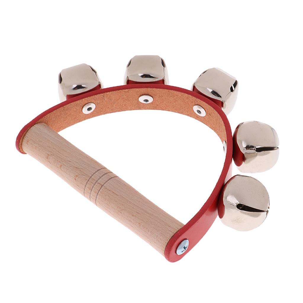 Calandis Hand Held Tambourine Metal Bell Drum Percussion Kids Baby Ktv Play Music Toy Xmas Gift
