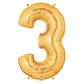 Large #3 Gold Megaloons 40 Mylar Balloon