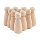 2 inch Girl/Angel | 10 Pack | Unfinished Wood Peg Dolls for Crafting Projects, Miniature Figure Creation, and Small World Play
