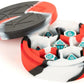 Metallic Dice games LIc921 Silicone Round Dice case - Red&#44 Black & White