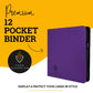 Card Guardian - 12 Pocket enhanced Binder with Zipper for 480 Cards - Side Loading Pockets for Trading Card Games TCG (Purple)