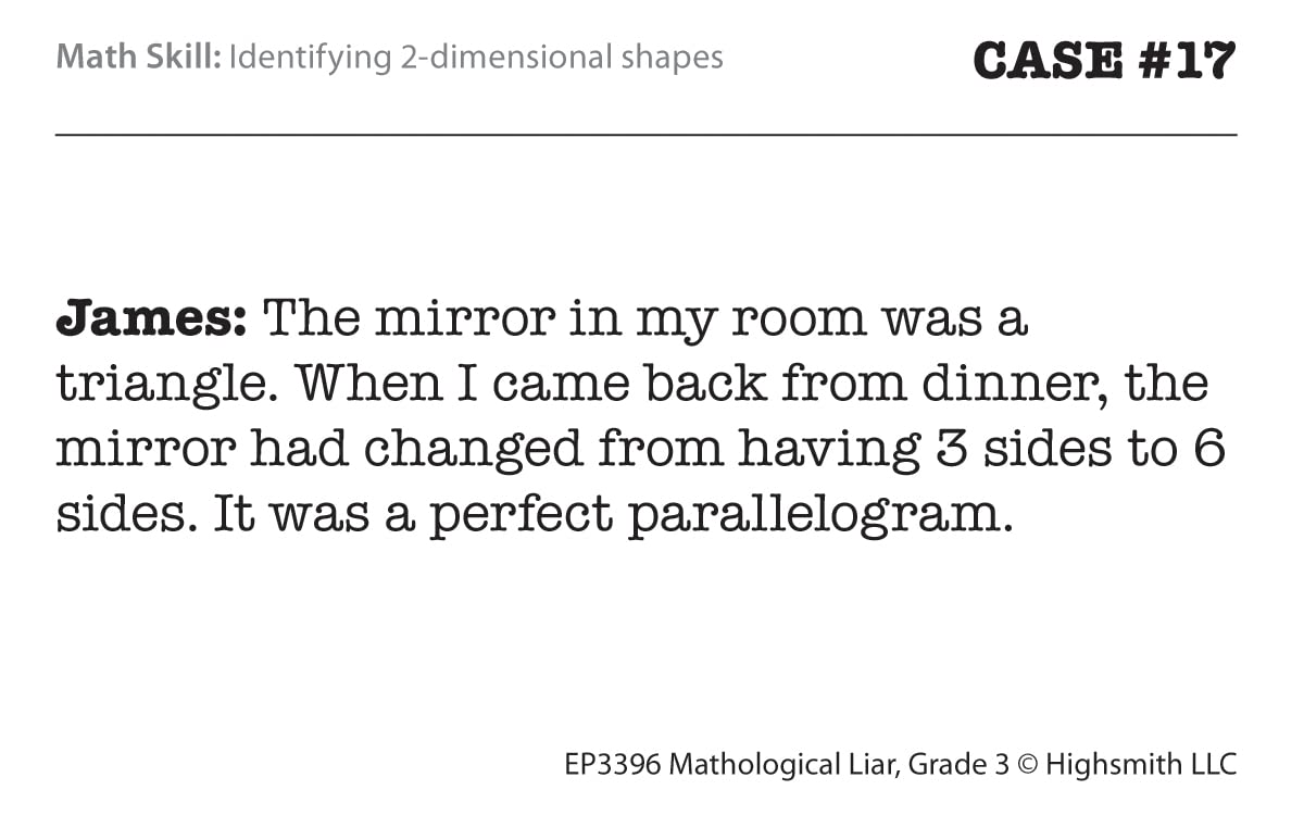 Edupress (Ep-3396) Mathological Liar Game, Grade 3