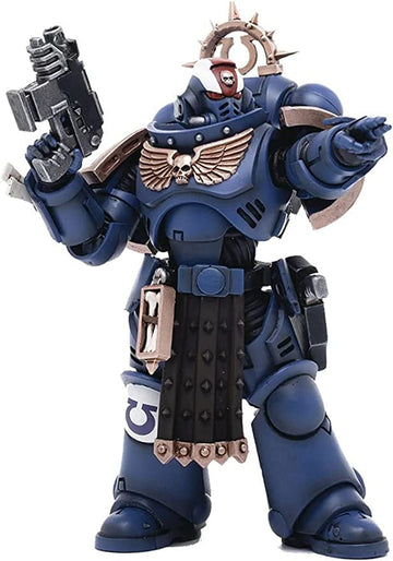 JOYTOY Warhammer 40 000 1/18 Action Figure Ultramarines Primaris Lieutenant Amulius Collection Model  4.2inch