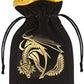 Q-Workshop Dragon Black & Golden Velour Dice Bag