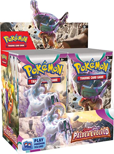 Pokemon TCG Scarlet & Violet Paldea Evolved Booster Display Box - Multi Color, Model 185-86349, Paper Material