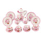 Baenrcy 1 Set 15 Pieces 1:12 Ceramics Tea Cup Set Lovely Dollhouse Decoration Set Dollhouse Kitchen Accessories(#5)