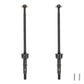 RCAWD 2X #45 Steel CVD Driveshaft Set Complete for Losi 1-10 22S 2WD No Prep Drag Car Upgrade Parts (Black)