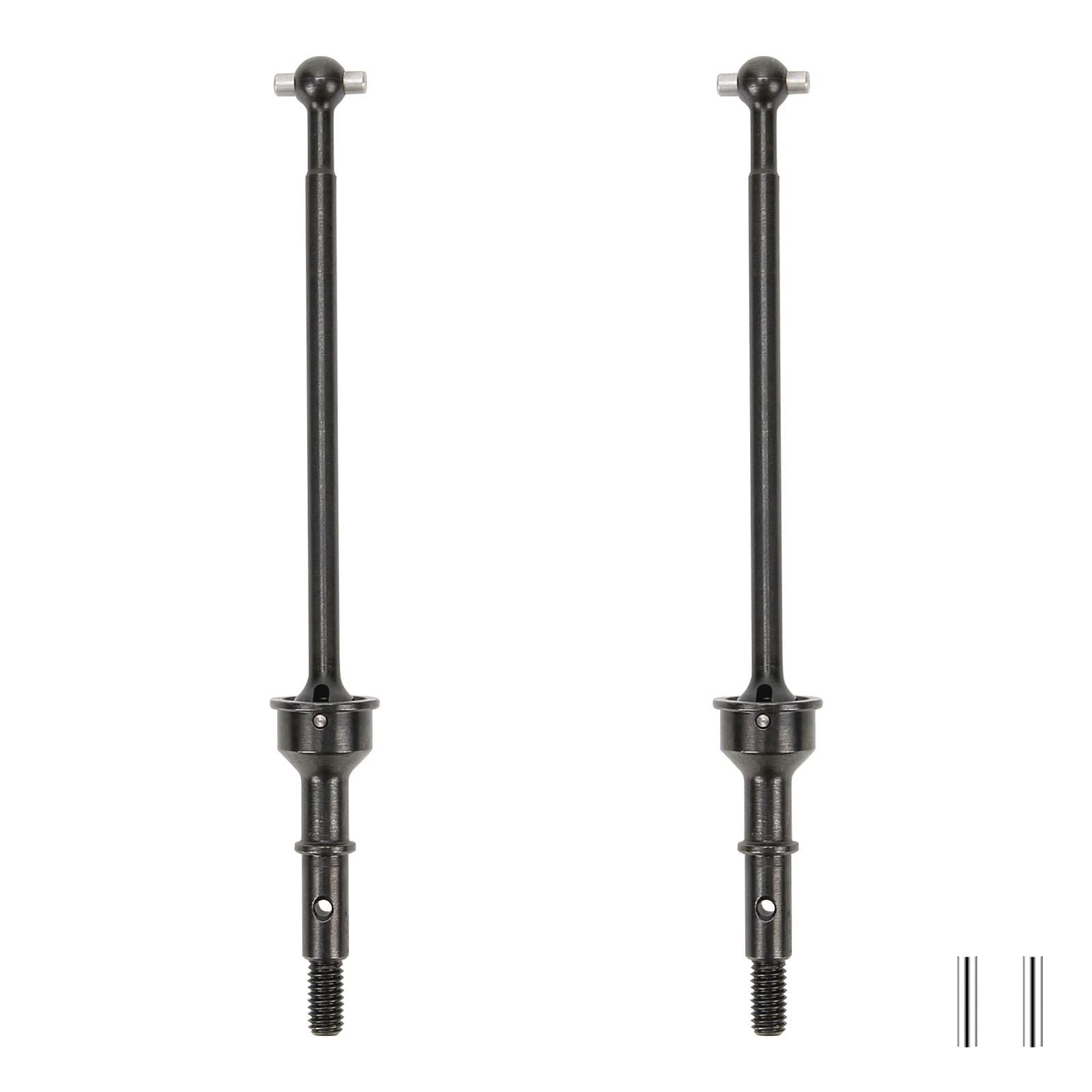 RCAWD 2X #45 Steel CVD Driveshaft Set Complete for Losi 1-10 22S 2WD No Prep Drag Car Upgrade Parts (Black)