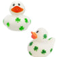 St. Patrick's Rubber Duck Toy Duckies Shamrock designfor Kids, Bath Birthday Gifts Baby Showers Summer Beach and Pool Activity,