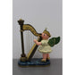 German Christmas Angel With Harp - 6,5Cm / 2,5Inch - Hubrig Volkskunst