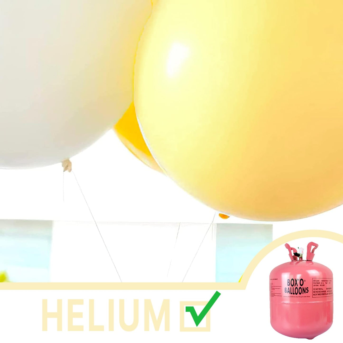 Partywoo Yellow Large Balloons, 4 Pcs 36 Inch Balloons, Pastel Yellow Big Balloons, Pale Yellow Giant Balloons, Jumbo Balloons For Birthday Party Decorations, Baby Shower Decorations, Yellow-Q07