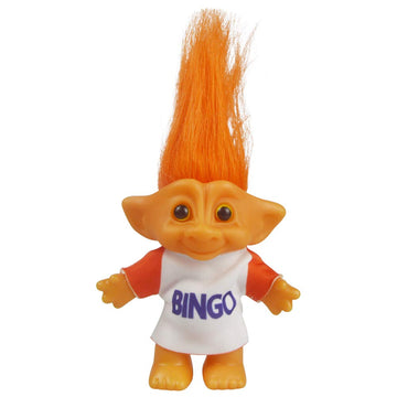 Vintage Troll Dolls, Lucky Doll Chromatic Adorable For Collections, School Project, Arts And Crafts, Party Favors - 7.5' Tall(Include The Length Of Hair) (Orange)