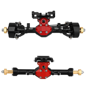 Pothyes Diamond Shape SCX24 Aluminum Axle Upgrades for Axial SCX24 Deadbolt C10 JLU Gladiator Bronco 1/24 RC Crawler (Black)