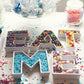 Coffeezone Small Ceramic Letter Dish & Plates for Candy/Nuts Ideas, Wedding Party Decor (Letter M)