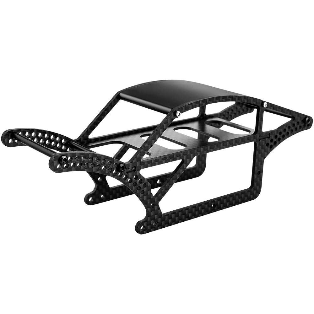GLOBACT for TRX4M Carbon Fiber Chassis Kit RC Frame Girder Body Shell Kit 1/18 RC Crawler Car Upgrade Accessories
